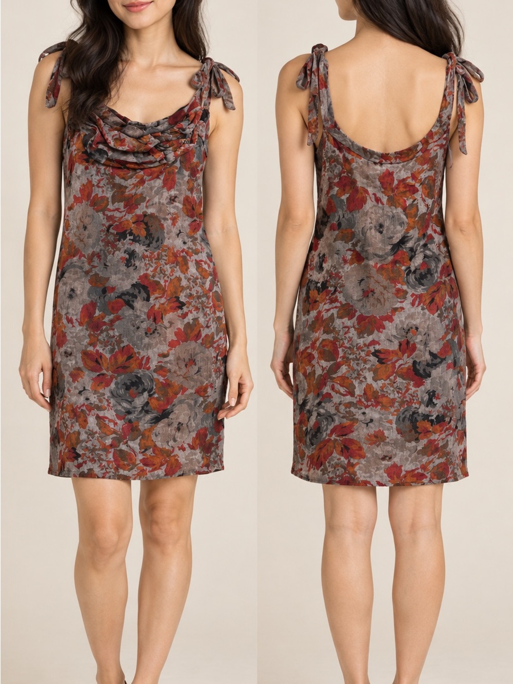 Squasht Floral Tie-Shoulder Cowl Neck Dress | Women’s S